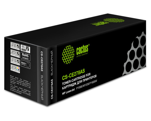 Картридж лазерный Cactus CS-CE278AS CE278A  для HP LJ P1566/P1606w (2100 стр.)