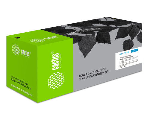 Картридж лазерный Cactus CS-CF461X CF461X для HP Color LJ Enterprise M652dn/M653, голубой (22000 стр.)