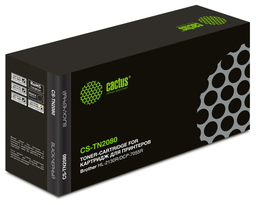 Картридж лазерный Cactus CS-TN2080 TN-2080 для Brother HL-2130R/DCP-7055R (700 стр.)