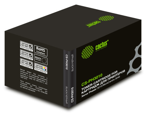 Картридж лазерный Cactus CS-PH3010 106R02181 для Xerox Phaser 3010/WorkCentre 3045 (1000 стр.)