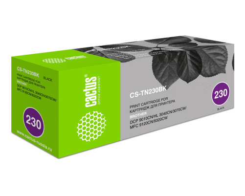 Картридж лазерный Cactus CS-TN230BK TN-230Bk для Brother HL-3040/3070/DCP-9010/MFC, черный (2200 стр.)