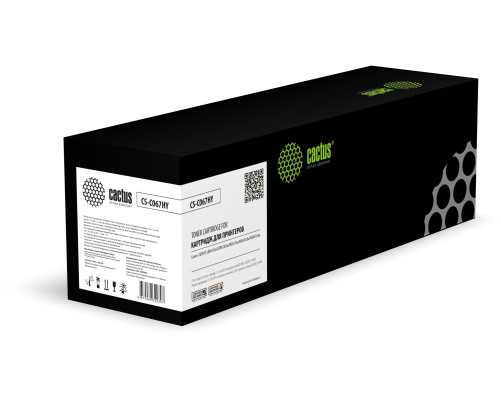 Картридж лазерный Cactus CS-C067HY 067HY для Canon i-SENSYS LBP631Cw/LBP633Cdw/MF651Cw/MF655Cdw/MF657Cdw, желтый (2350 стр.)