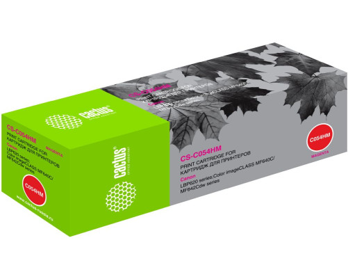 Картридж лазерный Cactus CS-C054HM 054 H M для Canon LBP 621Cw/623Cdw/641Cw/643, пурпурный (2300 стр.)