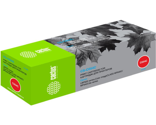 Картридж лазерный Cactus CS-C054C 054 C для Canon LBP 621Cw/623Cdw/641Cw/643Cdw, голубой (1200 стр.)