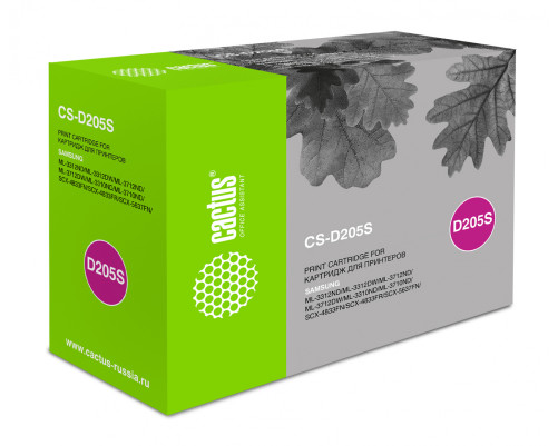 Картридж лазерный Cactus CS-D205S MLT-D205S для Samsung ML-3310D/3310ND/3710D/3710 (2000 стр.)