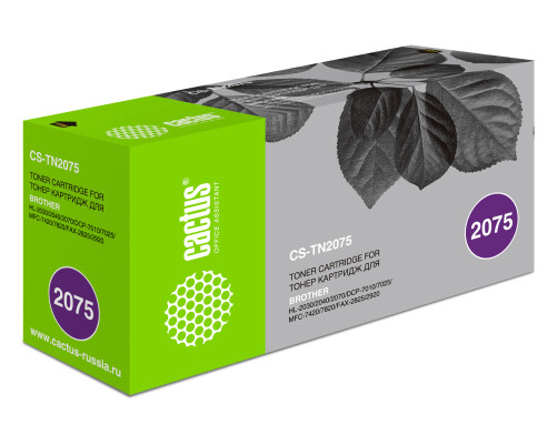 Картридж лазерный Cactus CS-TN2075 TN-2075 для Brother DCP-7010/7010R/7020/7025 (2500 стр.)