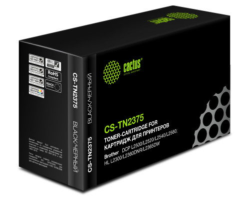 Картридж лазерный Cactus CS-TN2375 TN-2375 для Brother DCP L2500/L2520/L2540/L2560, без чипа (2600 стр.)
