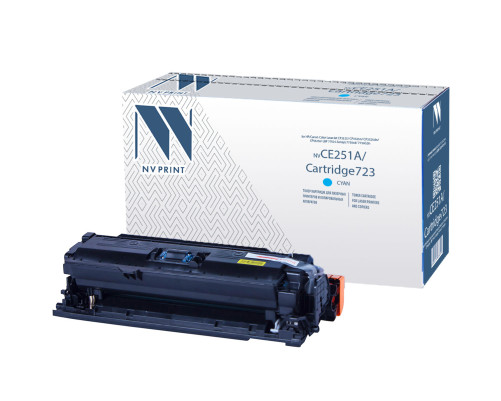 Тонер-картридж NVP NV-CE251A/NV-723 универсальный для HP/Canon Color LaserJet CP3525/ CP3525n/ CP3525dn/ CP3525x/ LBP 7750 i-Sensys 7750cd/ 7750Cdn, голубой (7000 стр.)
