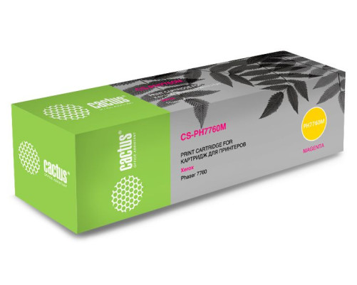 Картридж лазерный Cactus CS-PH7760Y 106R01162 для Xerox Phaser 7760, желтый (22000 стр.)