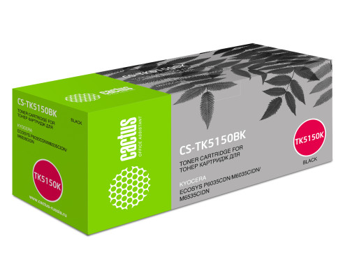 Картридж лазерный Cactus CS-TK5150BK TK-5150BK для Kyocera Ecosys M6035cidn/P6035cdn/M6535cidn, черный (12000 стр.)