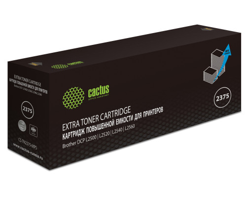 Картридж лазерный Cactus CS-TN2375-MPS TN-2375X для Brother DCP L2500/L2520/L2540/L2560, без чипа (10400 стр.)