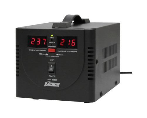 Стабилизатор напряжения Powerman AVS 500 D, черный Стабилизатор напряжения Powerman AVS 500 D, черный