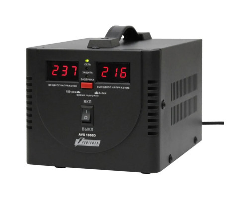 Стабилизатор напряжения Powerman AVS 1000 D, черный Стабилизатор напряжения Powerman AVS 1000 D, черный
