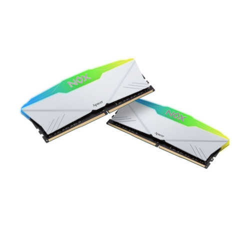 Модуль памяти Apacer NOX RGB White Gaming Memory AH4U32G36C25YNWAA-2 32GB DDR4 3600 DIMM Non-ECC, CL18, 1.35V, Kit (2x16GB), Intel XMP 2.0, Heat Sink, RTL
