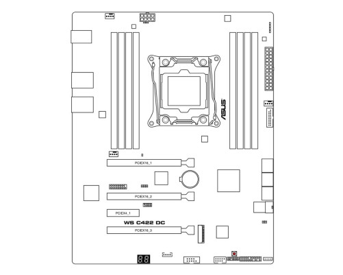 Материнская плата ASUS WS C422 DC (LGA2066)