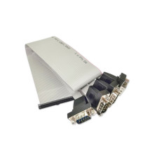Кабель Advantech 1700000447 на 4 порта СОМ RS-232, ПВХ, IDC 40P-2.0 - 4xRS-232 D-SUB 9P (M), изоляция, 5 В, 40P-2.0/D-SUB 9P(M)*4 0.45 м