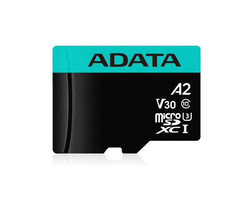 Карта памяти microSDXC 512GB ADATA AUSDX512GUI3V30SA2-RA1 U3 Class 10/V30S/A2, с адаптером Карта памяти microSDXC 512GB ADATA AUSDX512GUI3V30SA2-RA1 U3 Class 10/V30S/A2, с адаптером