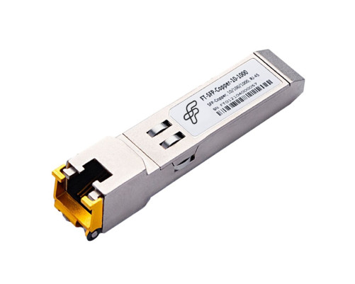 Трансивер Fibertrade FT-SFP-Copper-10-1000 1G, SFP, RJ45/CU, 100m, (прошивка Intel) OEM (аналог ABCU-5730RZ)
