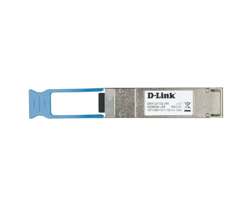 Трансивер D-Link QX10Q-LR4/B1A, QSFP+ с 1 портом 40GBase-LR4 для одномодового оптического кабеля (до 10 км) (454141)