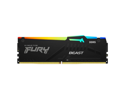 Модуль оперативной памяти Kingston 16GBDDR5 5600 DIMM FURY Beast RGB XMP Gaming Memory KF556C40BBA-16 Non-ECC,  CL40, 1.25V, 1RX8 40-40-40  288-pin 16Gbit, RTL