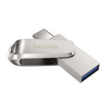 USB накопитель 256GB SanDisk Ultra Dual Drive Luxe USB 3.2 Gen 1, серебристый