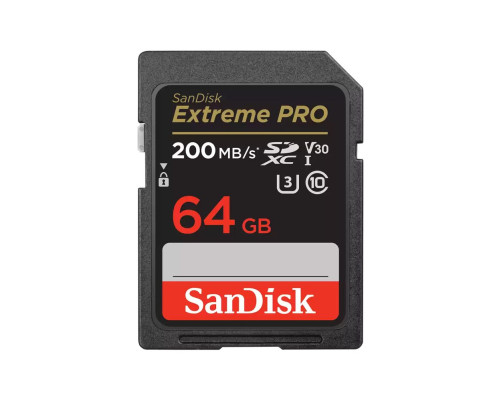 Карта памяти SDXC 64GB SanDisk Extreme Pro SDSDXXU-064G-GN4IN UHS-I U3 V30
