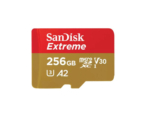 Карта памяти microSD 256GB SanDisk Extreme SDSQXAV-256G-GN6MN Class 10 UHS I, без адаптера