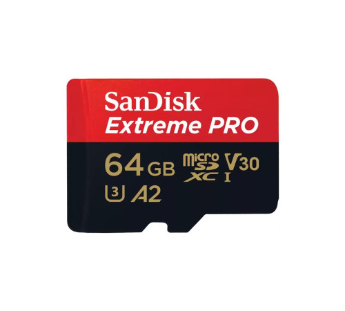 Карта памяти microSD 64GB SanDisk Extreme Pro SDSQXCU-064G-GN6MA Class 10 UHS I, без адаптера