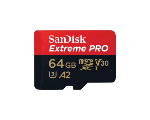 Карта памяти microSD 64GB SanDisk Extreme Pro SDSQXCU-064G-GN6MA Class 10 UHS I, без адаптера