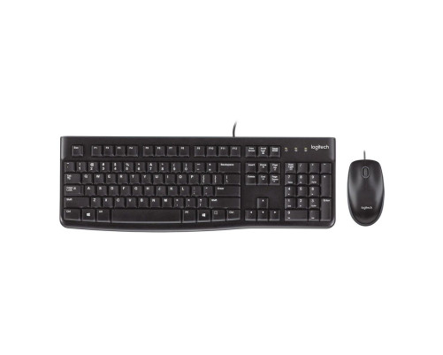 Комплект (клавиатура/мышь) проводной Logitech MK120, черный
