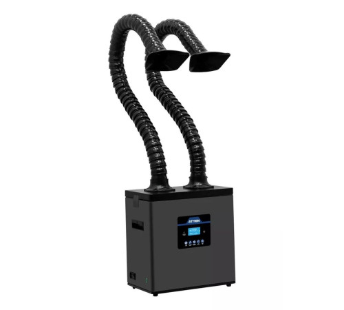 Дымоуловитель ST-1202D , двухканальный, 180Вт, управление ЖК-дисплей