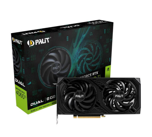 Видеокарта Palit RTX4060Ti DUAL OC 8GB, GDDR6/128-bit