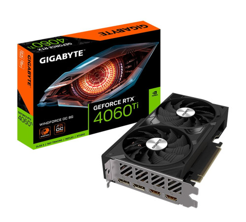 Видеокарта Gigabyte RTX4060Ti WINDFORCE OC 8GB, GDDR6/128-bit