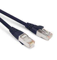 Патч-корд Hyperline F/UTP, экранированный, Cat.5е, LSZH, 1 м, черный
