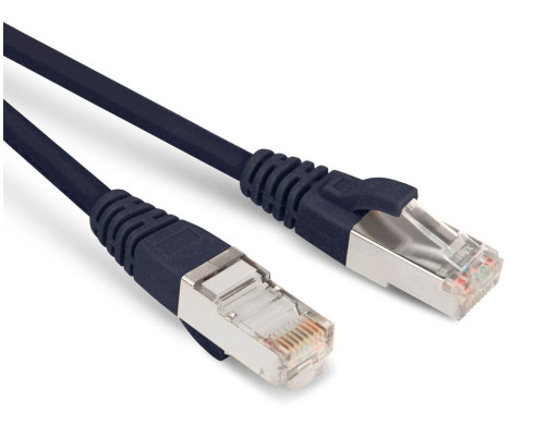 Патч-корд Hyperline F/UTP, экранированный, Cat.5е, LSZH, 1 м, черный Патч-корд Hyperline F/UTP, экранированный, Cat.5е, LSZH, 1 м, черный