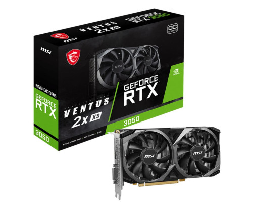 Видеокарта MSI RTX3050 VENTUS 2X XS OC 8GB, GDDR6/128-bit
