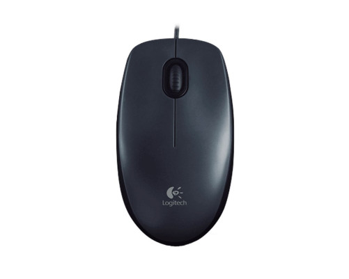 Мышь проводная Logitech M100, темно-серый