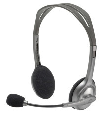 Гарнитура проводная Logitech H111, темно-серый