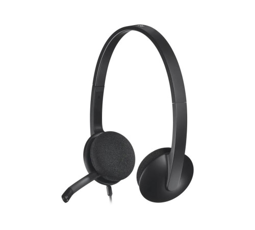 Гарнитура проводная Logitech H340, черный
