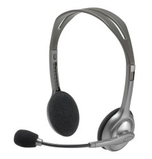 Гарнитура проводная Logitech H110, темно-серый