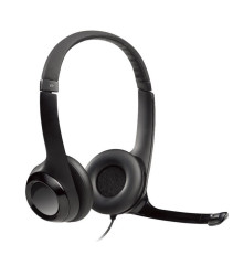 Гарнитура проводная Logitech H390, черный