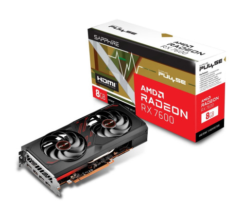Видеокарта Sapphire RX7600 PULSE 8GB, GDDR6/128-bit
