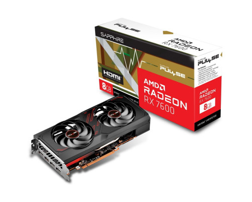 Видеокарта Sapphire RX7600 PULSE 8GB, GDDR6/128-bit