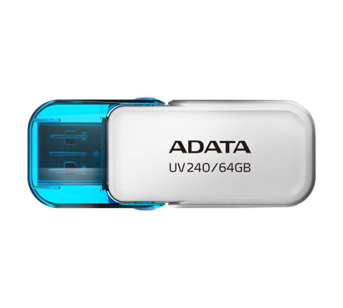 USB накопитель 64GB ADATA UV240 USB 2.0, белый/синий