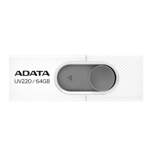 USB накопитель 64GB ADATA UV220 USB 2.0, белый/серый