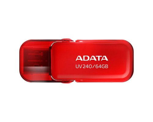 USB накопитель 64GB ADATA UV240 USB 2.0, красный USB накопитель 64GB ADATA UV240 USB 2.0, красный