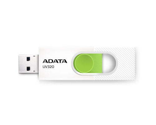 USB накопитель 512GB ADATA UV320 USB 3.2 Gen1, белый/зеленый USB накопитель 512GB ADATA UV320 USB 3.2 Gen1, белый/зеленый
