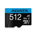 Карта памяти microSDXC 512GB ADATA Premier AUSDX512GUICL10A1-RA1UHS-I Class 10, с адаптером