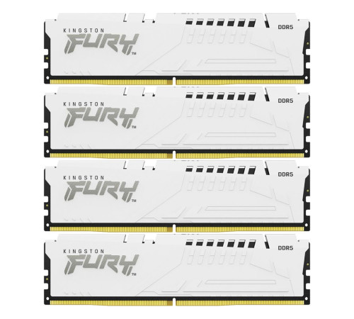 Модуль оперативной памяти Kingston 128GB FURY Beast White DDR5 5200MHz DIMM (4х32gb), CL40