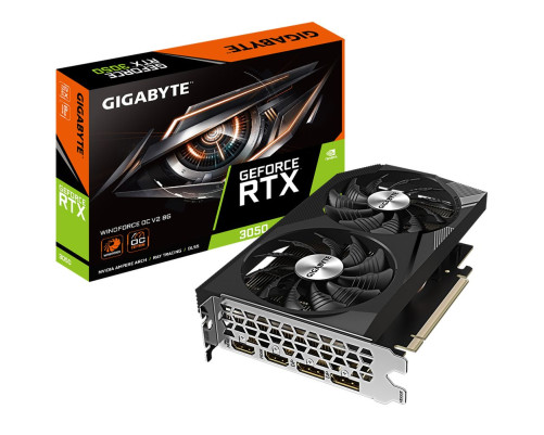 Видеокарта Gigabyte RTX3050 WINDFORCE OC V2 8GB, GDDR6/128-bit Видеокарта Gigabyte RTX3050 WINDFORCE OC V2 8GB, GDDR6/128-bit